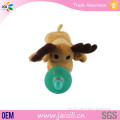 2015 Cute funny Animal Friend Soft custom safe pacifier with plush toy